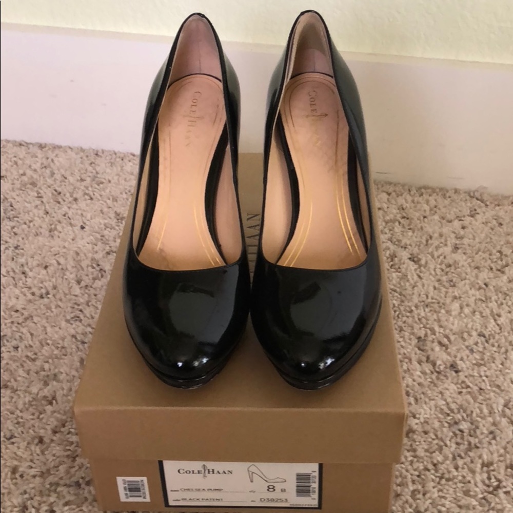 Lightly worn Cole Haan patent leather heels